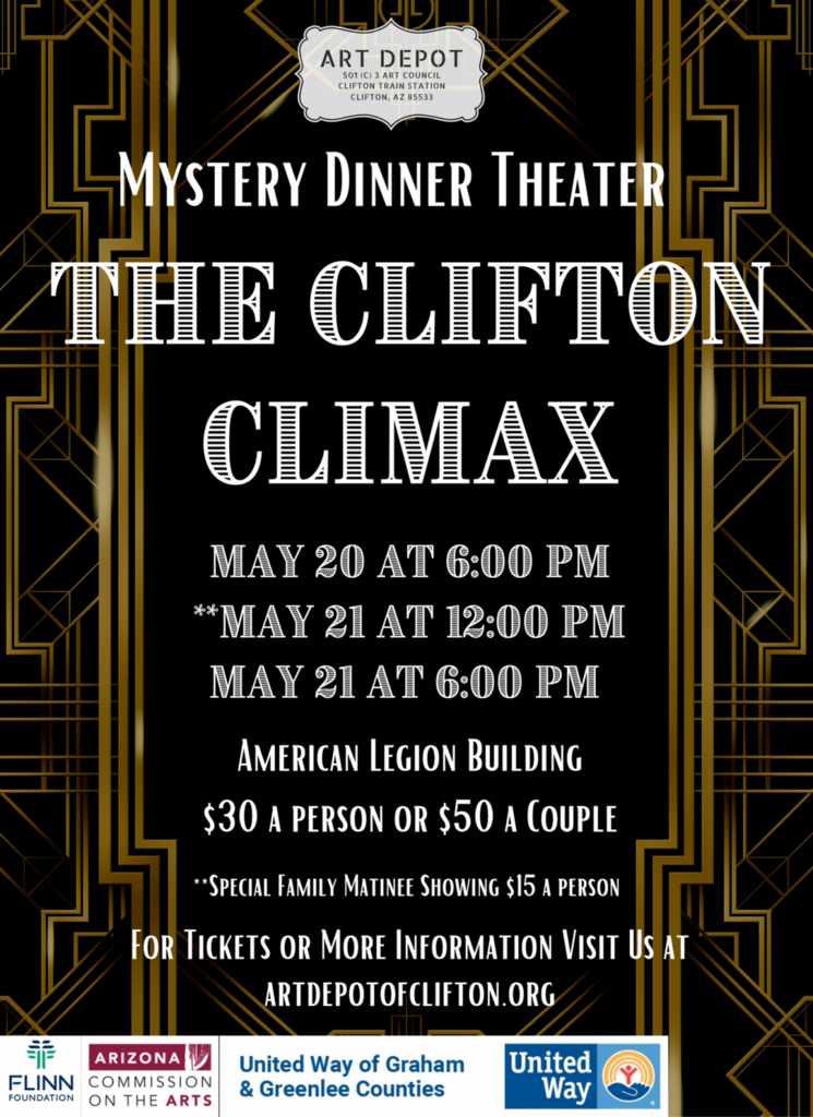 The Clifton Climax Mystery Dinner Theater Advertisement