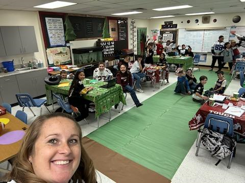 Selfie with Mrs. Madrid and her class!